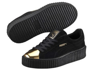 Кроссовки Puma by Rihanna Creeper женские черные с золотым - общее фото