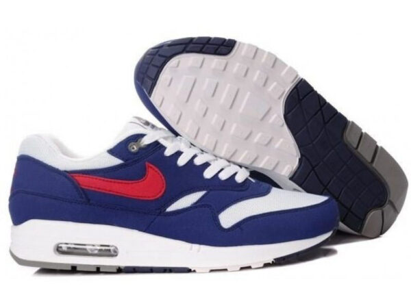 Nike Air Max 87 бело-синие с красным (40-45)