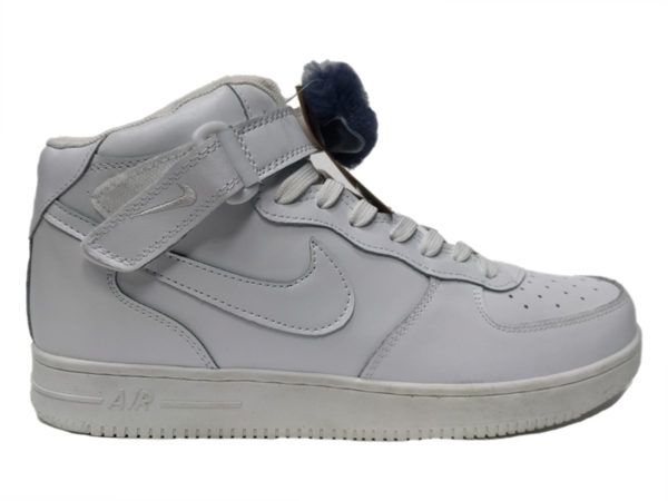 Nike Air Force 1 Mid на меху белые (35-46)