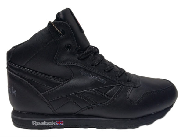 Reebok Classic Mid на меху черные (40-46)