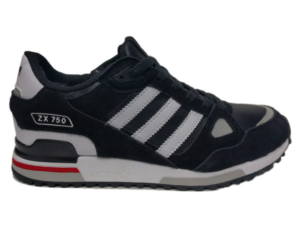 Adidas ZX 750 на меху черные с белым (40-46)