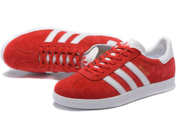 Adidas Gazelle красные с белым (35-45)