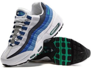 Nike Air Max 95 белые с синим