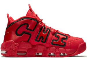 Nike Air More Uptempo Chicago Bulls красные с черным