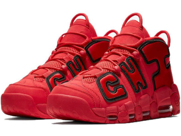 Nike Air More Uptempo Chicago Bulls красные с черным (40-46)