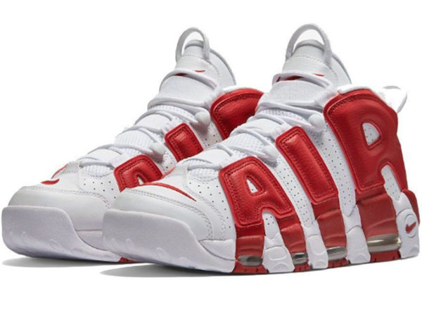 Nike Air More Uptempo белые с красным (40-46)