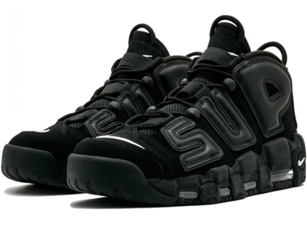 Nike Air More Uptempo X Supreme черные (40-46)