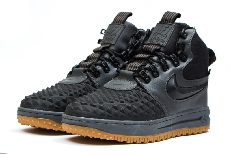 Зимние Nike Air Force 1 с МЕХОМ Lunar Duckboot Grey/Black серые (41-45)