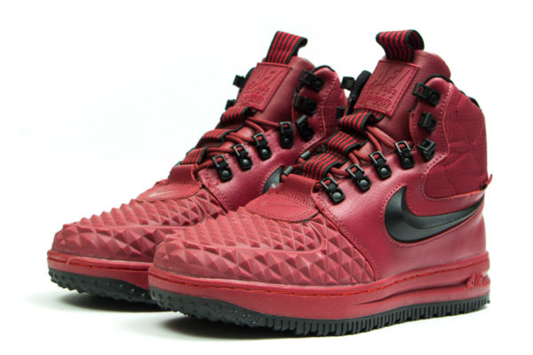 Зимние Nike Air Force 1 с МЕХОМ Lunar Duckboot Red красные (40-45)