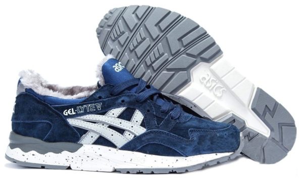 Зимние Asics Gel Lyte 5 с мехом "Winter" Blue (40-45)