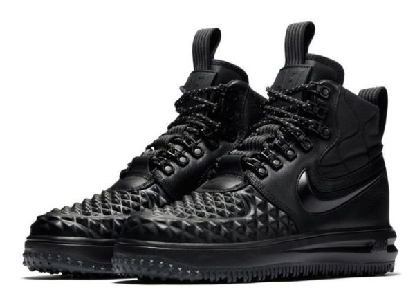 Зимние Nike Air Force 1 с МЕХОМ Lunar Duckboot черные (40-45)