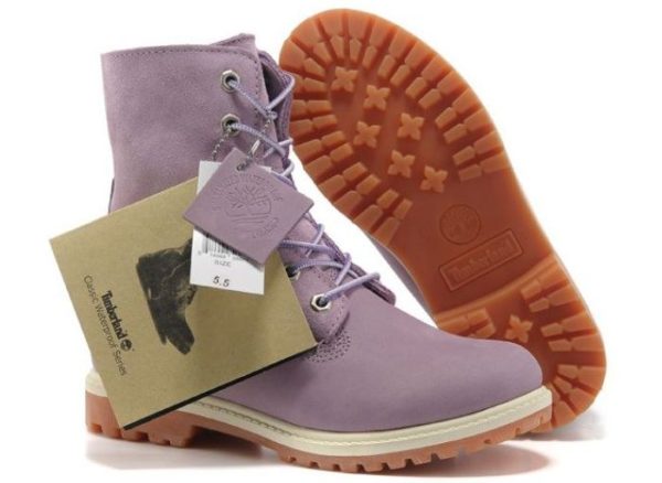 Ботинки Timberland Teddy Fleec фиолетовые с мехом 35-40