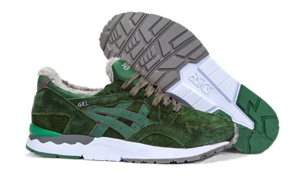 Зимние Asics Gel Lyte 5 с мехом "Winter" green (40-45)