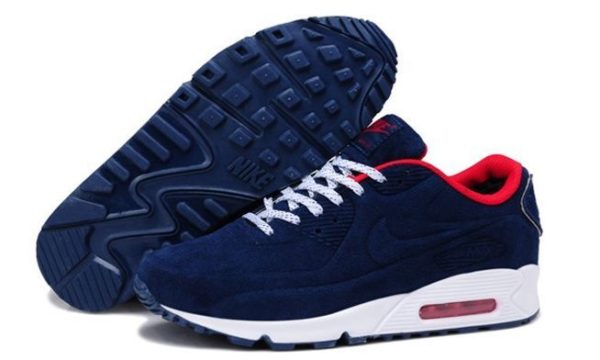 Зимние Nike Air Max 90 VT с мехом синие (36-44)