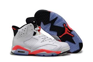 Nike Air Jordan 6 белые с красным (40-44)