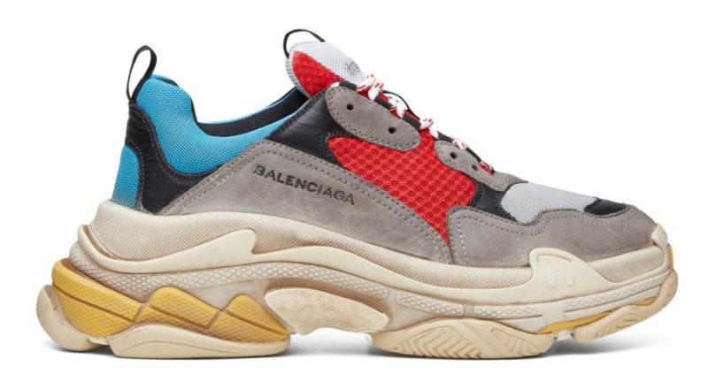 Balenciaga Triple S grey/red/blue женские мужские (35-44)