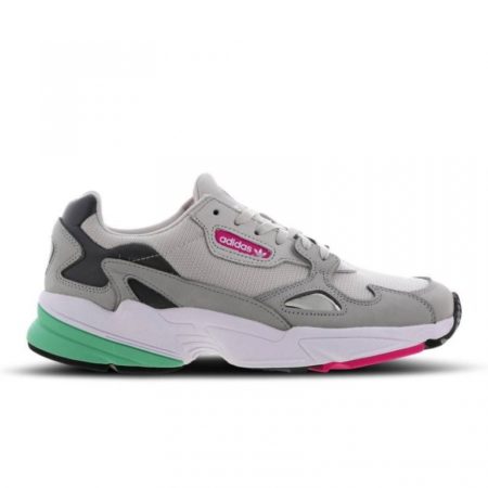 Кроссовки Adidas Falcon серые с зеленым (35-39)