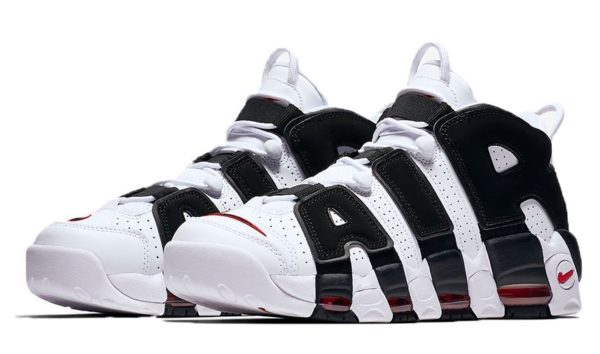 Nike Air More Uptempo белые с черным (35-39)