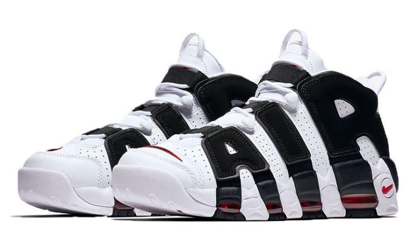 Nike Air More Uptempo белые с черным 35-45