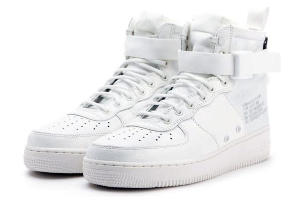 Кроссовки Nike Air Force 1 SF Mid white белые (35-45)