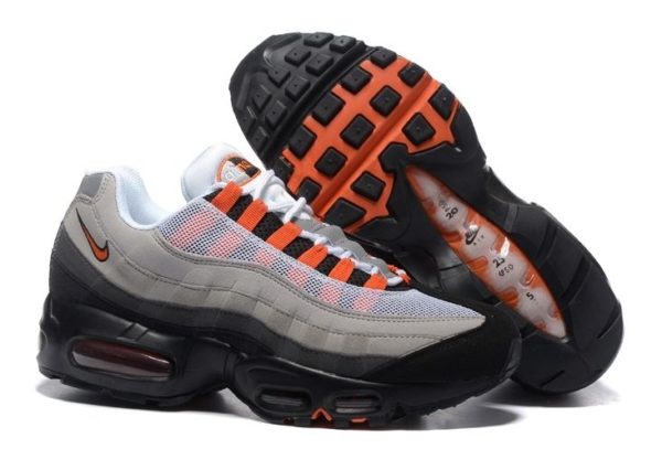 Nike Air Max 95 серые с черным и оранжевым (41-45)