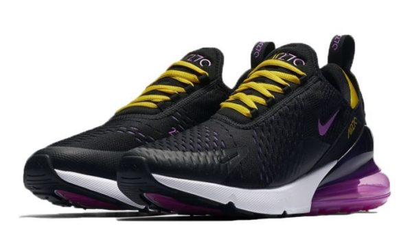 Nike Air Max 270 черные с фиолетовым (35-40)