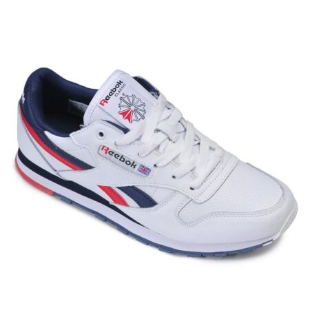 Reebok Classic белые с синим и красным (40-45)