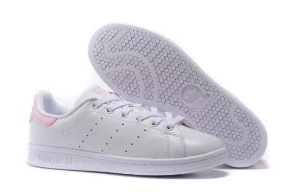 Adidas Stan Smith White-Pink белые с розовым (35-40)