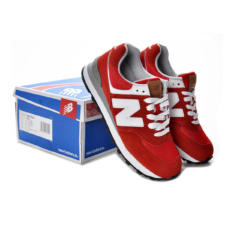 NEW BALANCE 574 замша красные сетка (36-40)