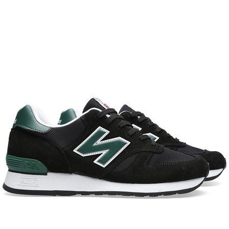 New Balance 670 замша-сетка черные с зеленым (40-44)