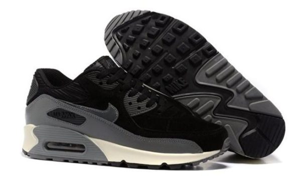 Nike Air Max 90 черные с серым (35-44)