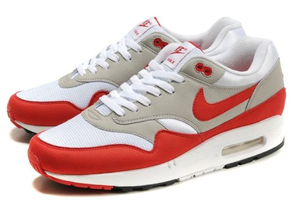 Nike Air Max 87 белый с красным и серым (40-44)