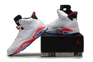 Nike Air Jordan 6 белые с красным (35-45)