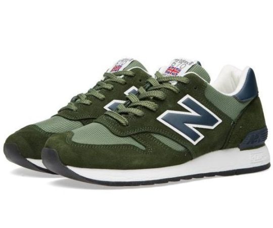 New Balance 670 замша-сетка зеленые с синим (36-44)