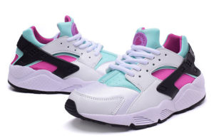 Nike Air Huarache бело-бирюзовые с сиреневым (35-40)