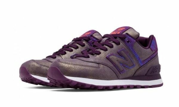 New Balance 574 серебро с фиолетовым (35-40)