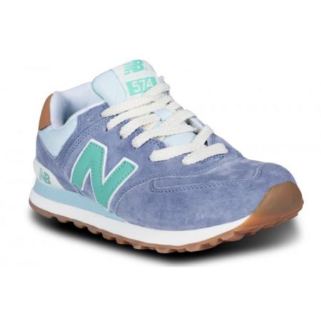 NEW BALANCE 574 замша голубые с зеленым (35-39)