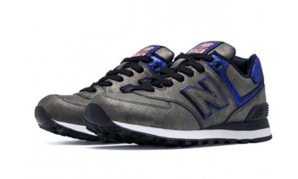 New Balance 574 серебро с бирюзовым (36-40)