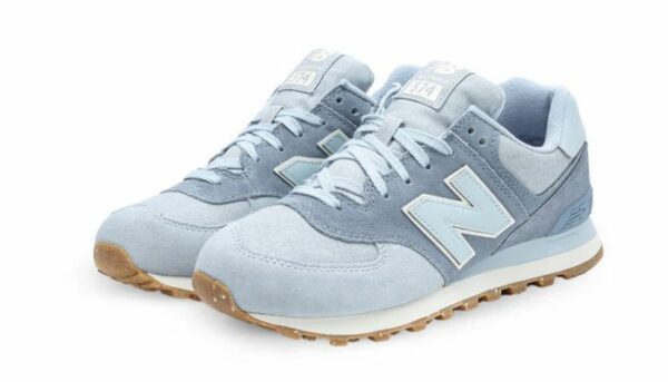 New Balance 574 замша голубые с синим (36-39)