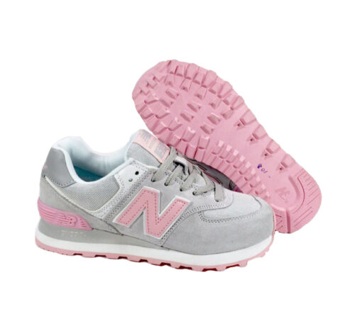 New Balance 574 светло-серые с розовым (35-39)