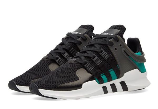 Adidas EQT Support "ADV" черные с зеленым (35-44)