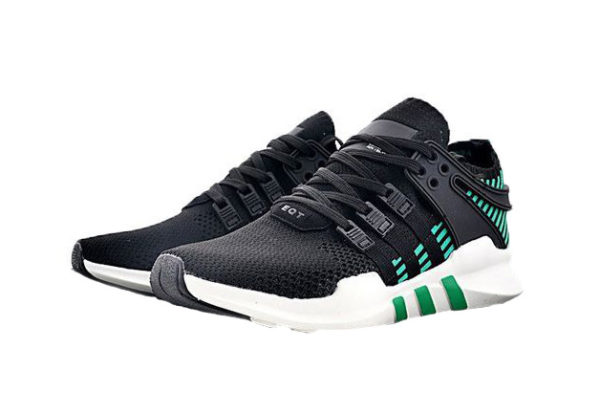 Adidas EQT Support ADV Primeknit черные с зеленым (39-43)