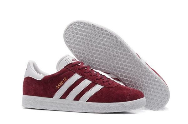 Adidas Gazelle бордовые с белым (35-39)