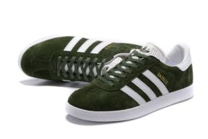 Adidas Gazelle Suede темно-зеленые с белым (40-44)