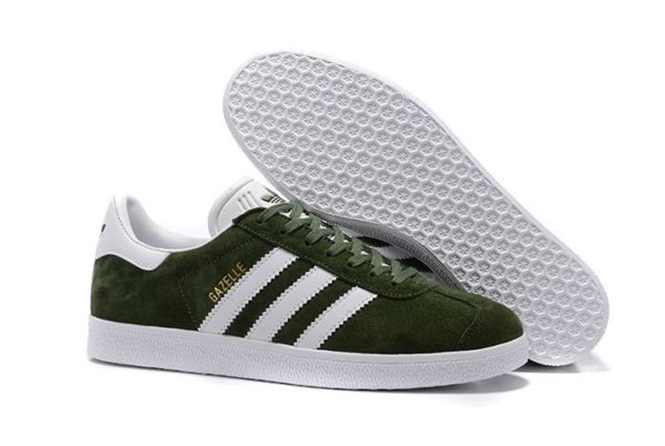 Adidas Gazelle Suede темно-зеленые с белым (40-44)