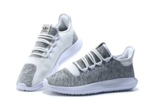 Adidas Tubular Shadow Knit серебристые с белым (35-44)