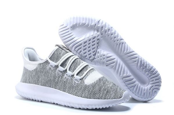 Adidas Tubular Shadow Knit серебристые с белым (35-44)