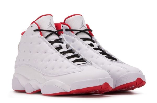 Nike Air Jordan 13 Retro белые с красным (40-45)