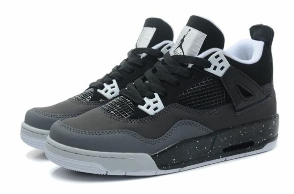 Nike Air Jordan 4 Retro серые с черным (35-45)