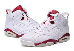 Air Jordan 6 Retro белые с красным (35-45)